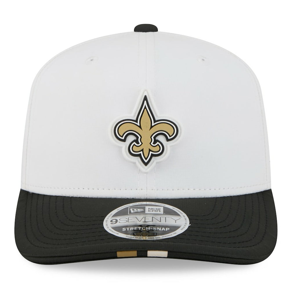 New Orleans Saints New Era 2025 NFL Training Camp 9SEVENTY Adjustable Hat - White/Black - NFL