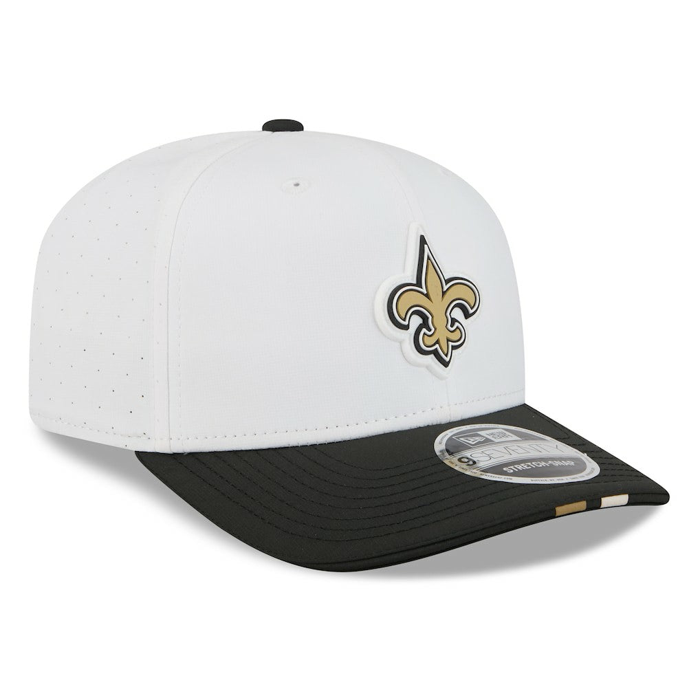 New Orleans Saints New Era 2025 NFL Training Camp 9SEVENTY Adjustable Hat - White/Black - NFL