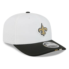 New Orleans Saints New Era 2025 NFL Training Camp 9SEVENTY Adjustable Hat - White/Black - NFL
