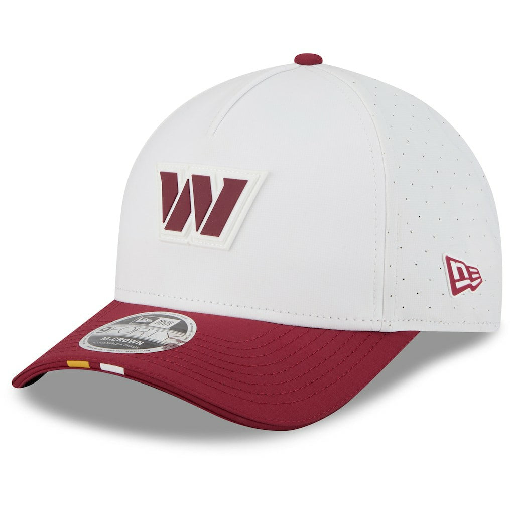 Washington Commanders New Era 2025 NFL Training Camp A-Frame 9FORTY Adjustable Hat - White/Burgundy - NFL