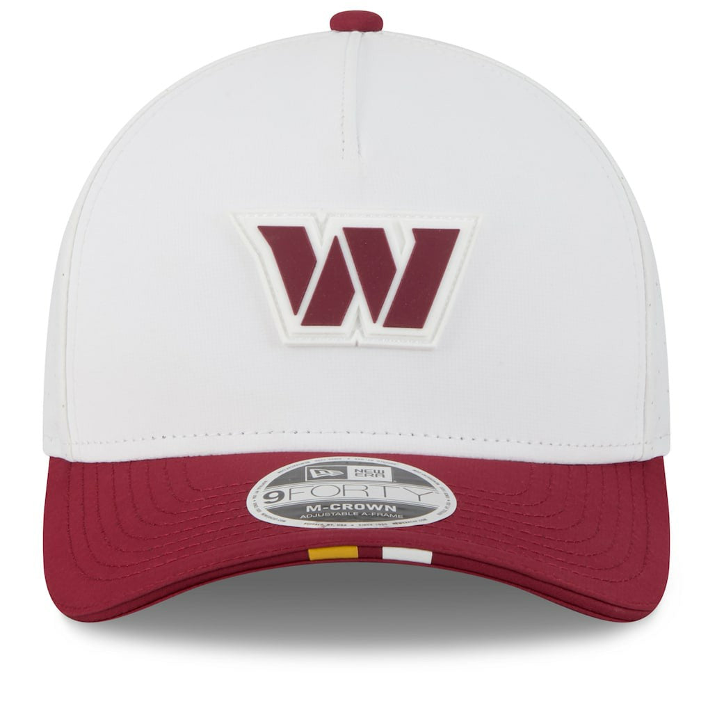 Washington Commanders New Era 2025 NFL Training Camp A-Frame 9FORTY Adjustable Hat - White/Burgundy - NFL