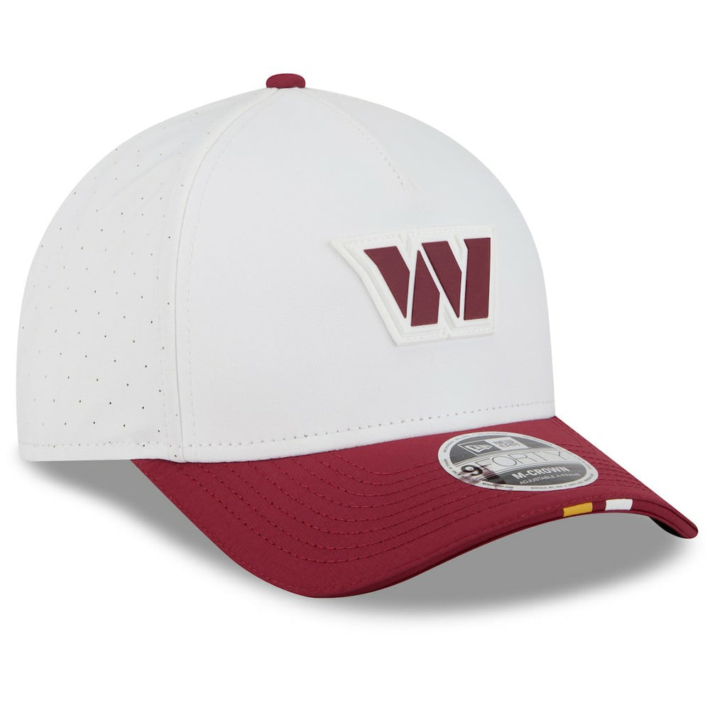 Washington Commanders New Era 2025 NFL Training Camp A-Frame 9FORTY Adjustable Hat - White/Burgundy - NFL