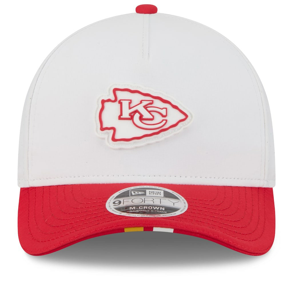 Kansas City Chiefs New Era 2025 NFL Training Camp A-Frame 9FORTY Adjustable Hat - White/Red - NFL
