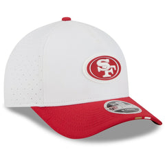 San Francisco 49ers New Era 2025 NFL Training Camp A-Frame 9FORTY Adjustable Hat - White/Scarlet - NFL