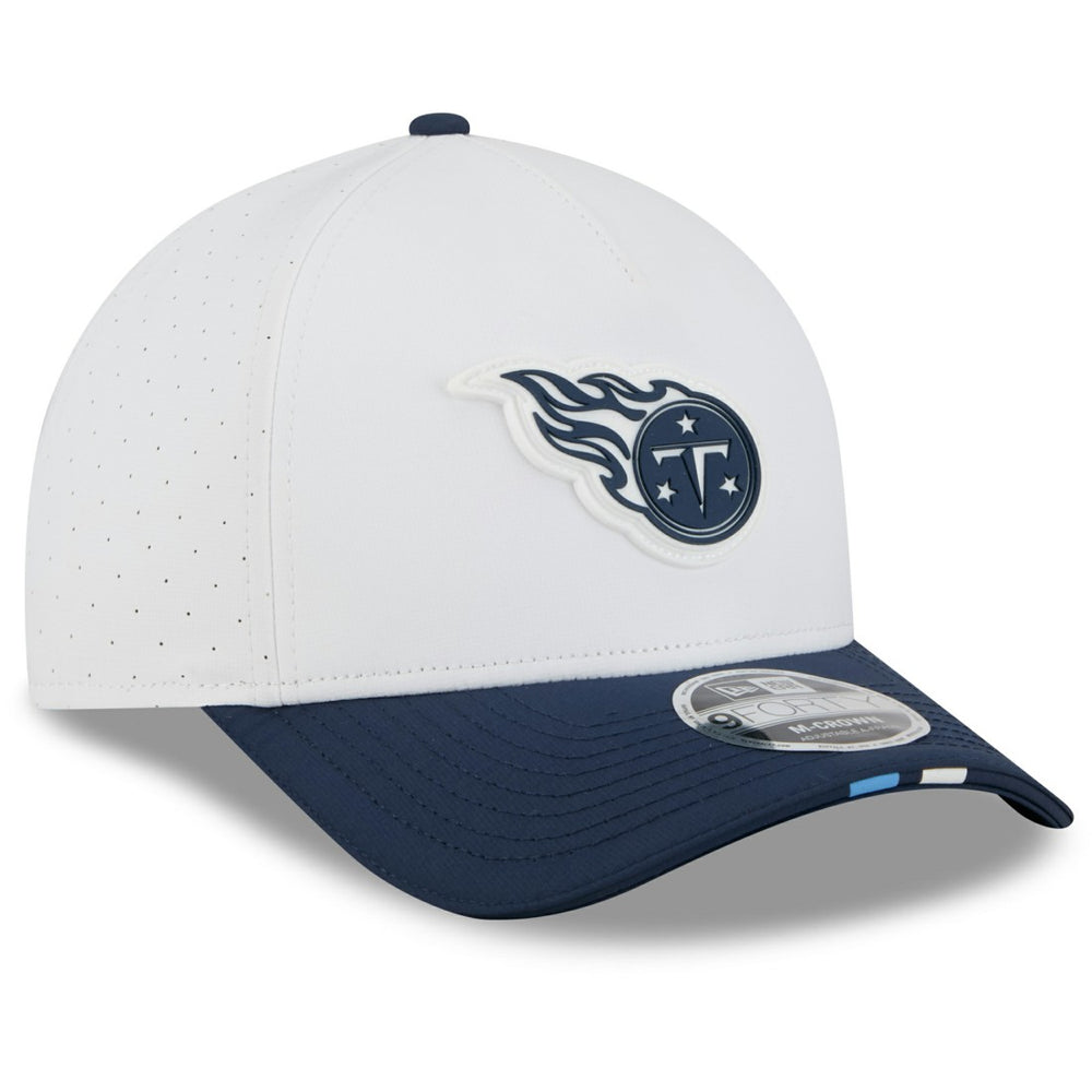 Tennessee Titans New Era 2025 NFL Training Camp A-Frame 9FORTY Adjustable Hat - White/Navy - NFL