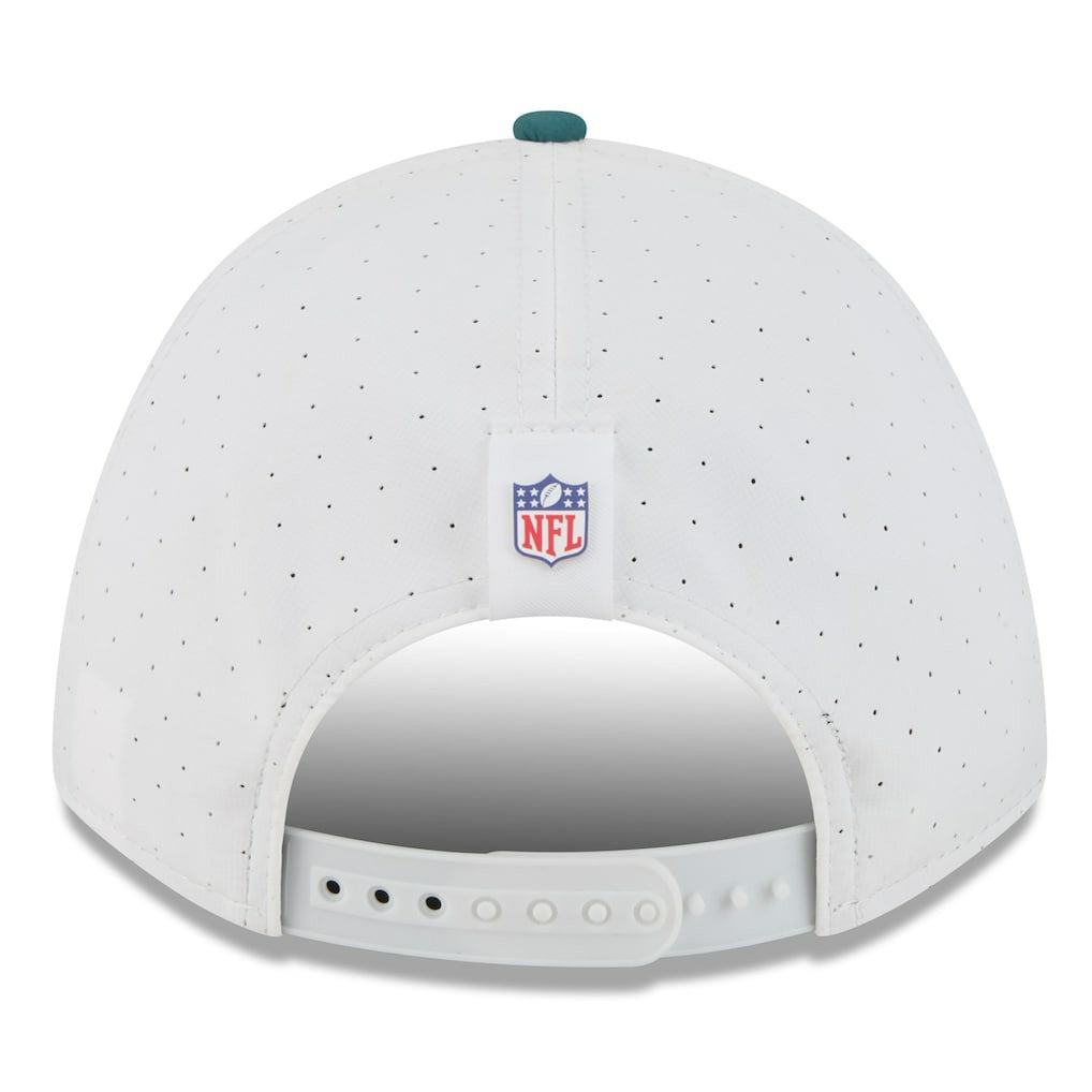 Philadelphia Eagles New Era 2025 NFL Training Camp A-Frame 9FORTY Adjustable Hat - White/Midnight Green - NFL