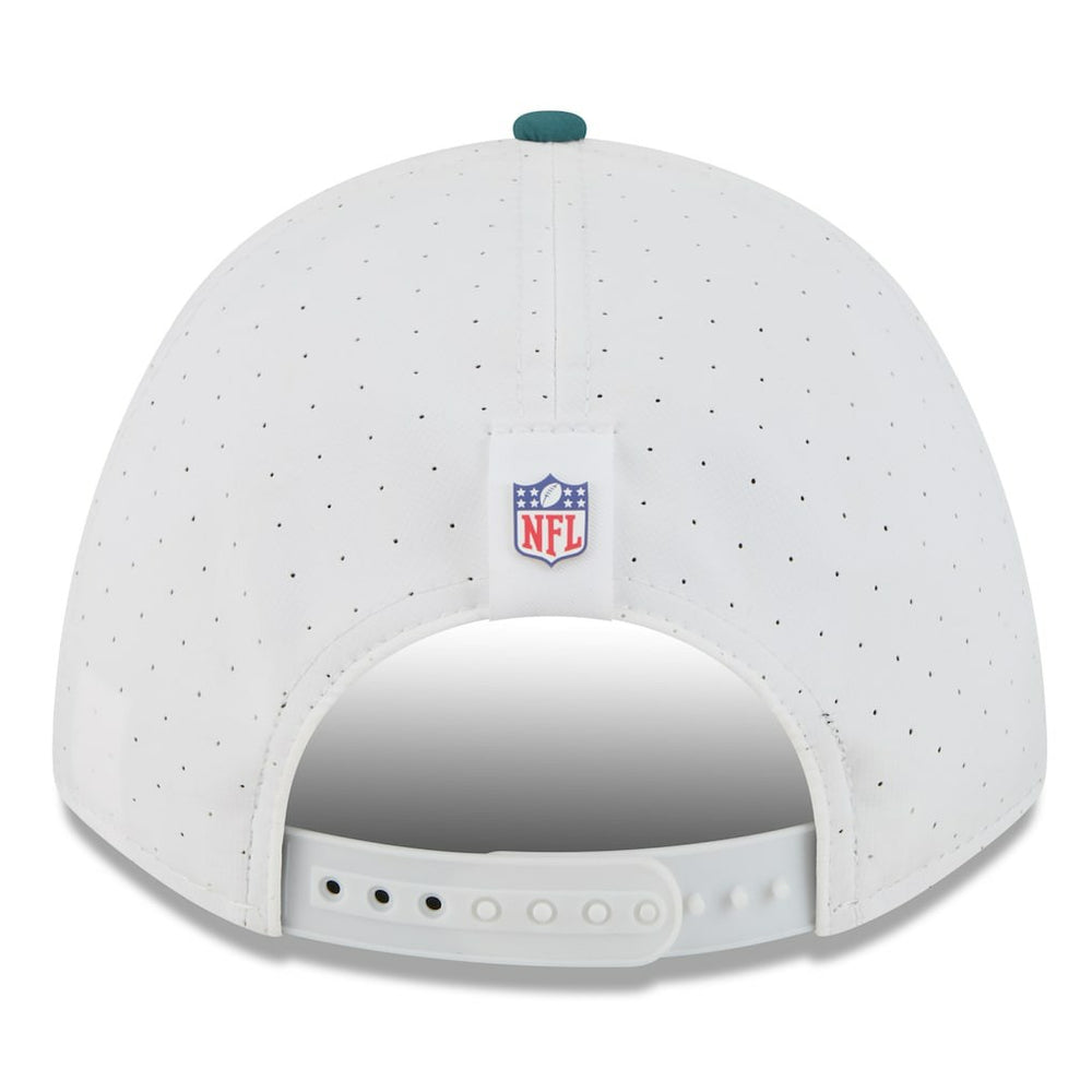 Philadelphia Eagles New Era 2025 NFL Training Camp A-Frame 9FORTY Adjustable Hat - White/Midnight Green - NFL