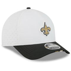 New Orleans Saints New Era 2025 NFL Training Camp A-Frame 9FORTY Adjustable Hat - White/Black - NFL
