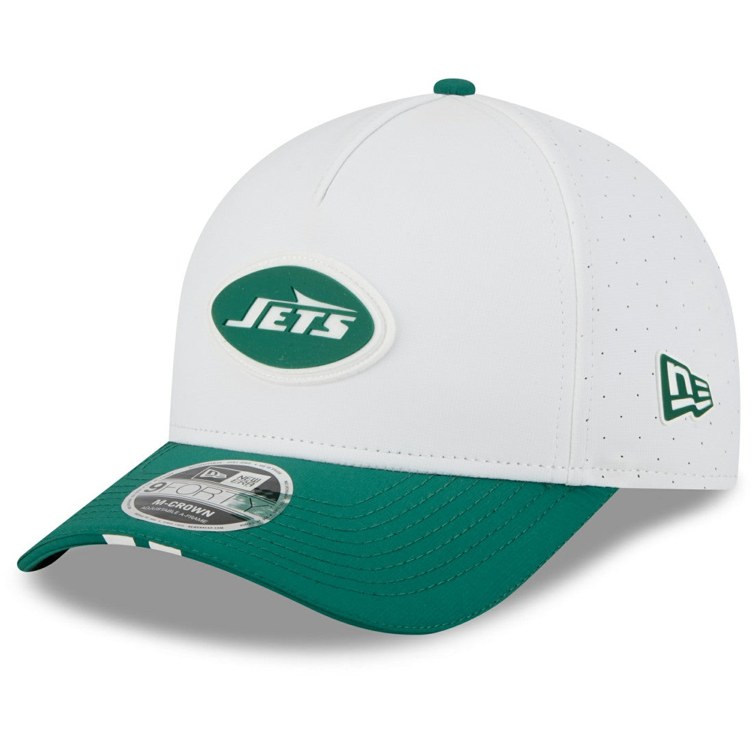 New York Jets New Era 2025 NFL Training Camp A-Frame 9FORTY Adjustable Hat - White/Green - NFL