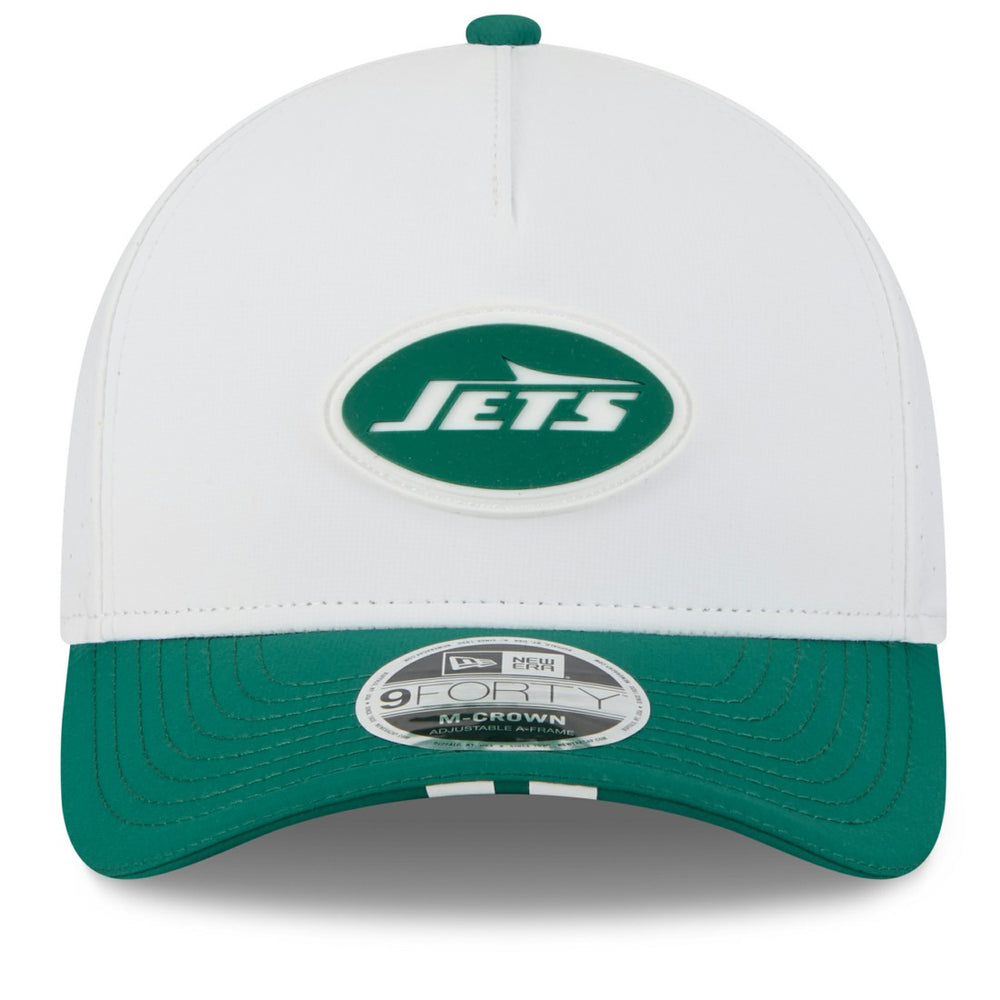 New York Jets New Era 2025 NFL Training Camp A-Frame 9FORTY Adjustable Hat - White/Green - NFL