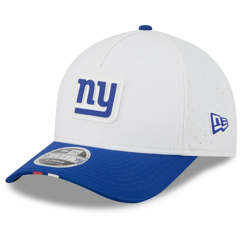 New York Giants New Era 2025 NFL Training Camp A-Frame 9FORTY Adjustable Hat - White/Royal - NFL
