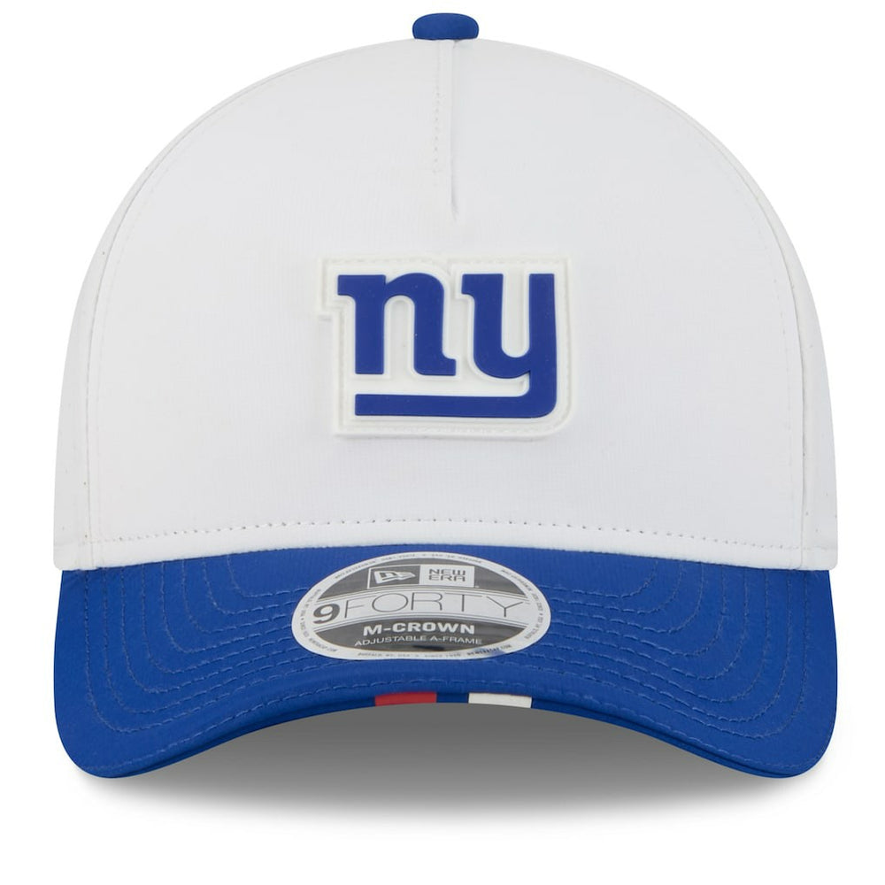 New York Giants New Era 2025 NFL Training Camp A-Frame 9FORTY Adjustable Hat - White/Royal - NFL