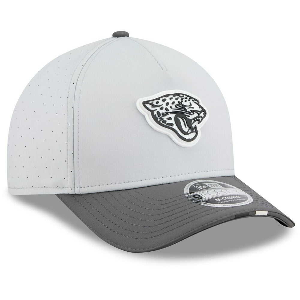 Jacksonville Jaguars New Era 2025 NFL Training Camp A-Frame 9FORTY Adjustable Hat - Gray/Graphite - NFL