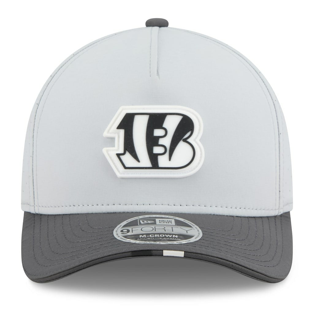 Cincinnati Bengals New Era 2025 NFL Training Camp A-Frame 9FORTY Adjustable Hat - Gray/Graphite - NFL