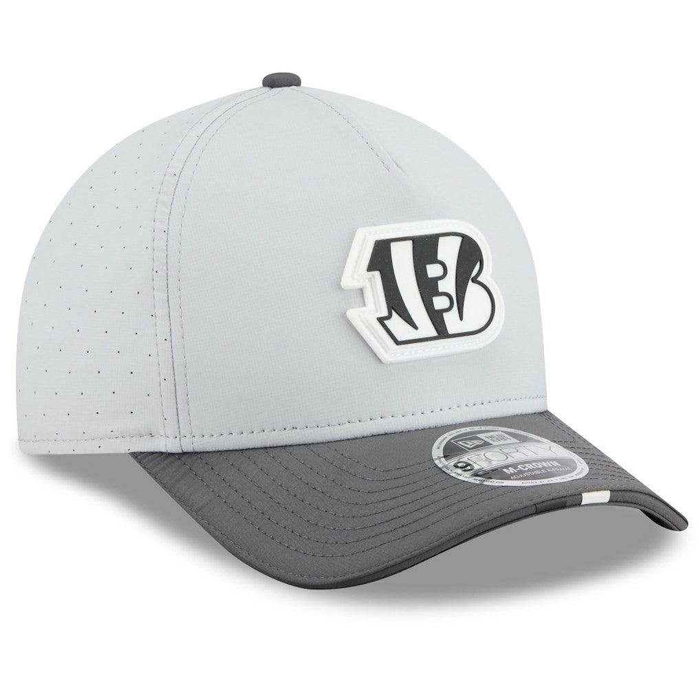 Cincinnati Bengals New Era 2025 NFL Training Camp A-Frame 9FORTY Adjustable Hat - Gray/Graphite - NFL