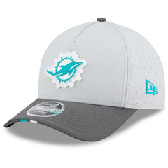 Miami Dolphins New Era 2025 NFL Training Camp A-Frame 9FORTY Adjustable Hat - Gray/Graphite - NFL