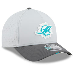 Miami Dolphins New Era 2025 NFL Training Camp A-Frame 9FORTY Adjustable Hat - Gray/Graphite - NFL