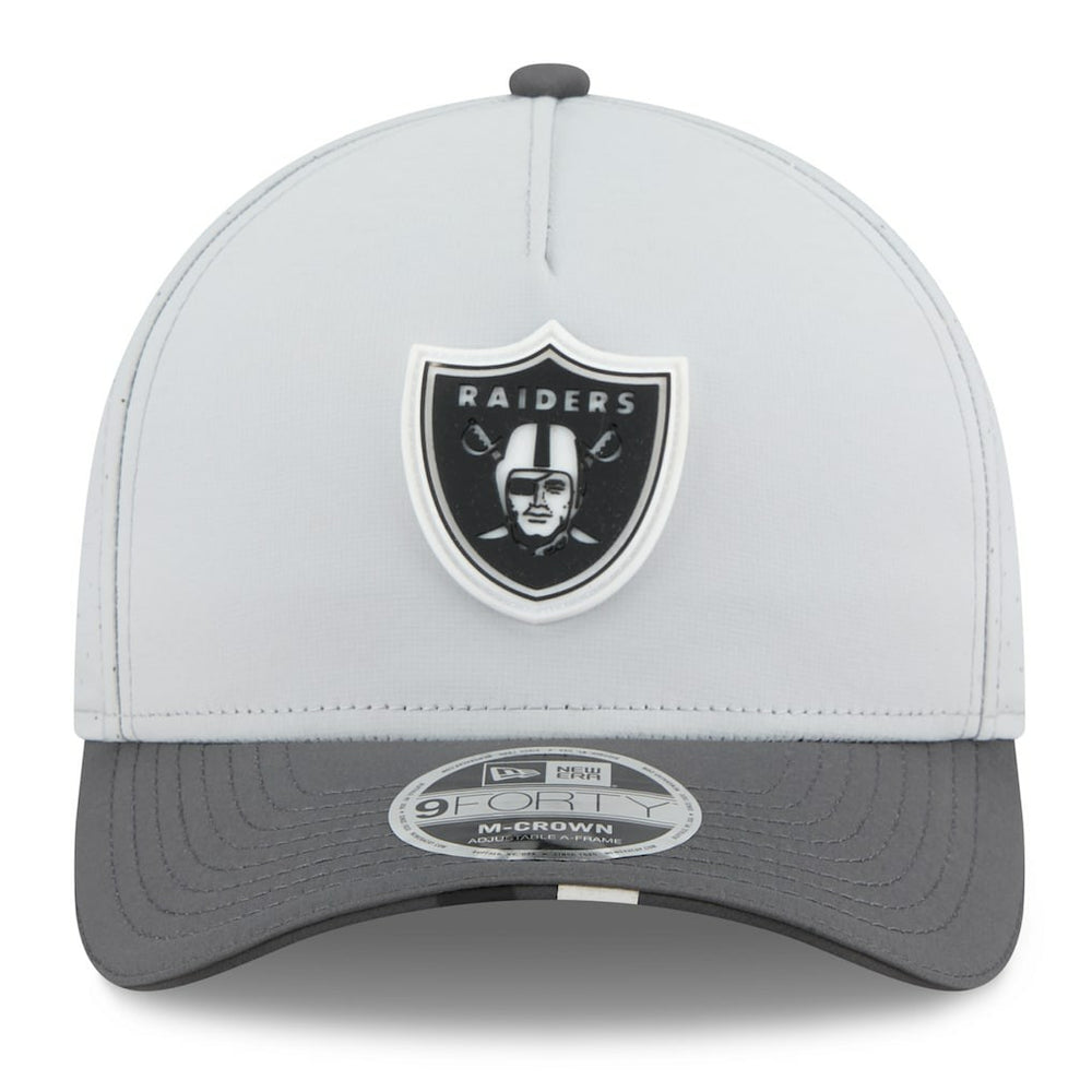 Las Vegas Raiders New Era 2025 NFL Training Camp A-Frame 9FORTY Adjustable Hat - Gray/Graphite - NFL
