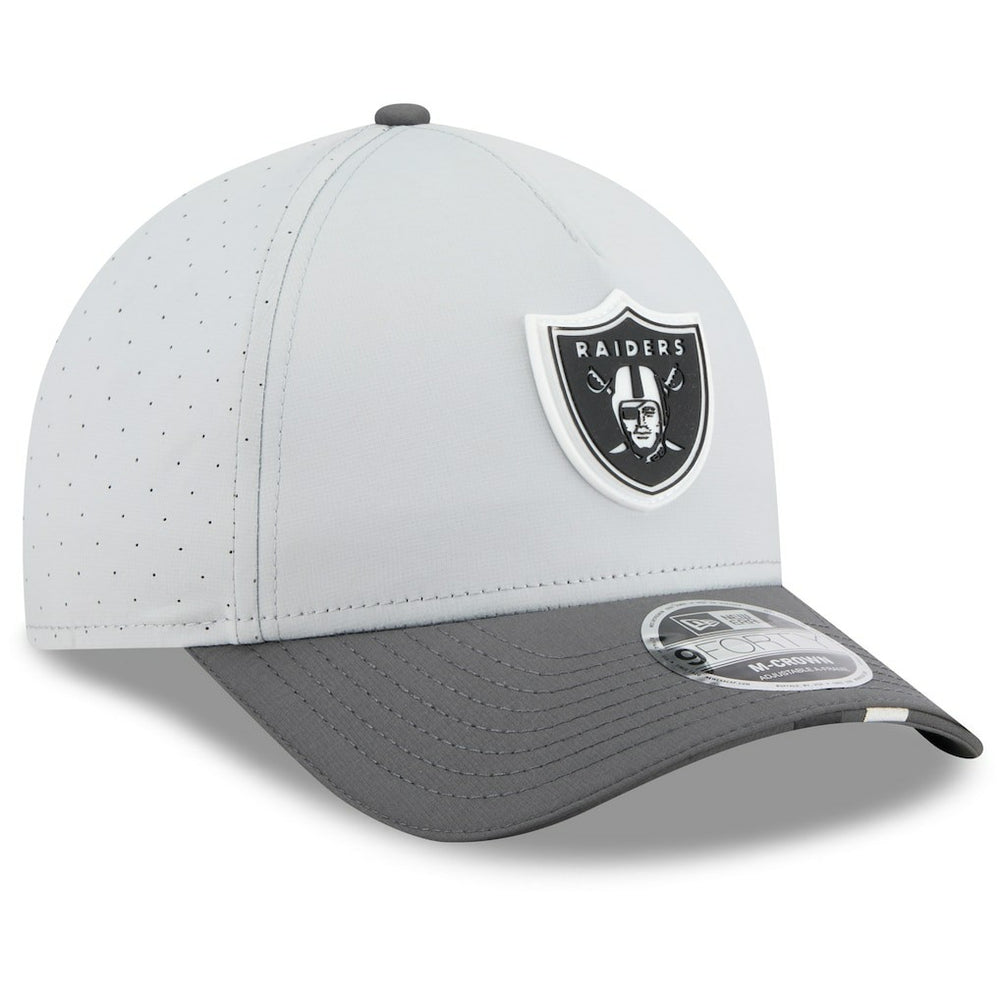 Las Vegas Raiders New Era 2025 NFL Training Camp A-Frame 9FORTY Adjustable Hat - Gray/Graphite - NFL