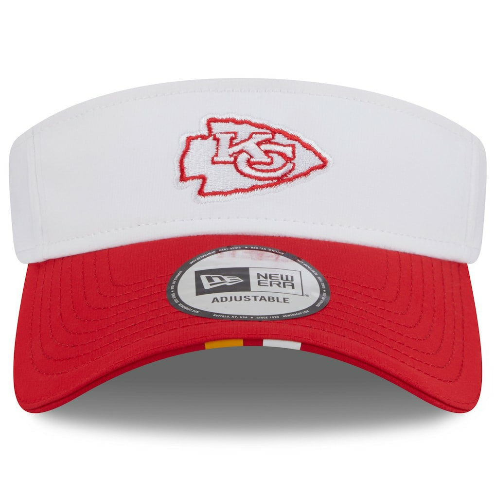 Kansas City Chiefs New Era 2025 NFL Training Camp Adjustable Visor - White/Red - NFL
