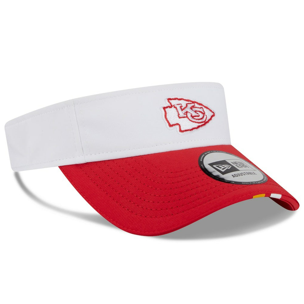 Kansas City Chiefs New Era 2025 NFL Training Camp Adjustable Visor - White/Red - NFL