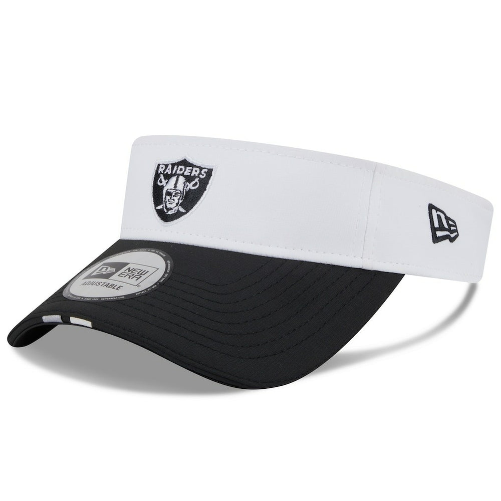 Las Vegas Raiders New Era 2025 NFL Training Camp Adjustable Visor - White/Black - NFL