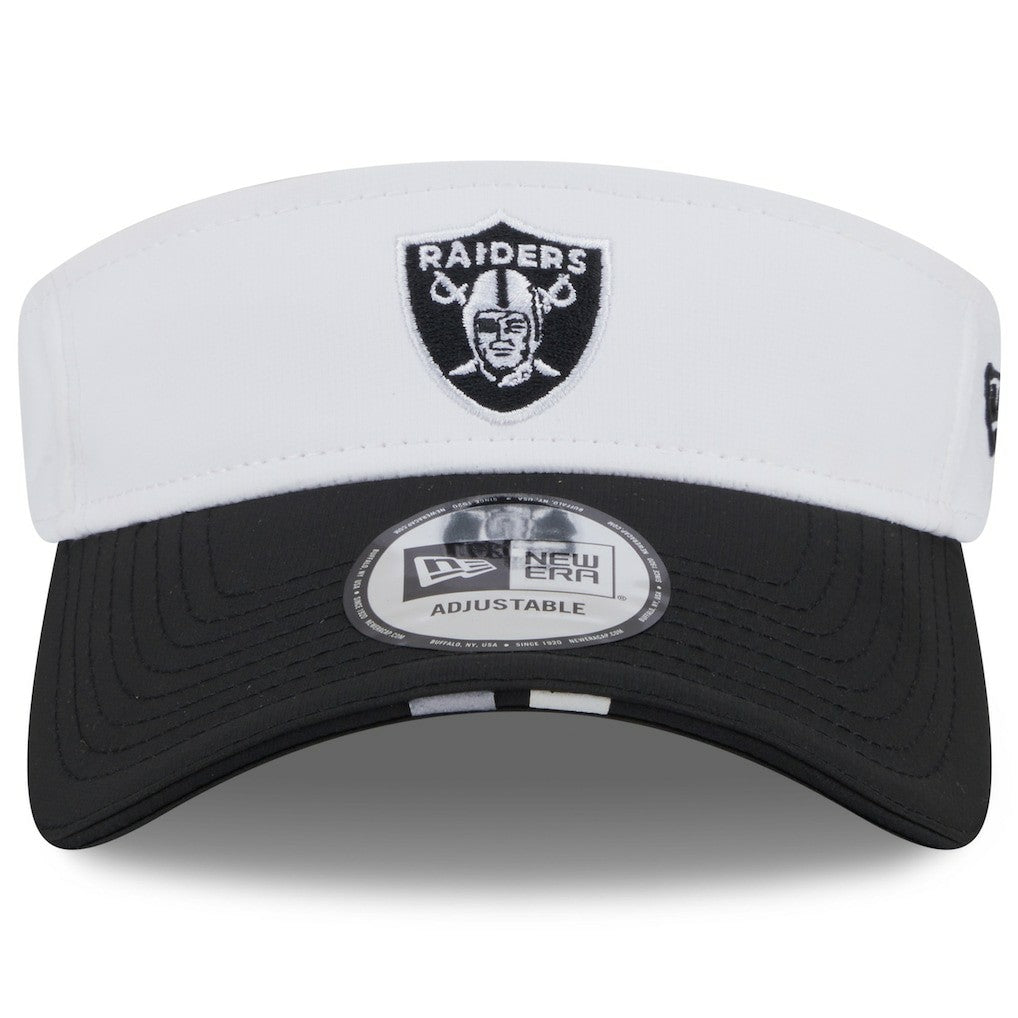 Las Vegas Raiders New Era 2025 NFL Training Camp Adjustable Visor - White/Black - NFL