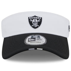 Las Vegas Raiders New Era 2025 NFL Training Camp Adjustable Visor - White/Black - NFL