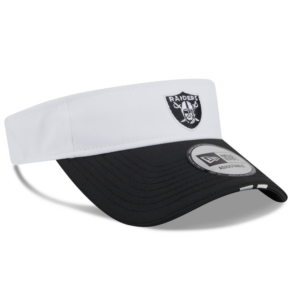 Las Vegas Raiders New Era 2025 NFL Training Camp Adjustable Visor - White/Black - NFL