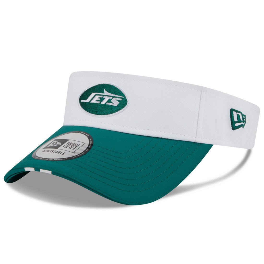 New York Jets New Era 2025 NFL Training Camp Adjustable Visor - White/Green - NFL