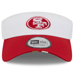 San Francisco 49ers New Era 2025 NFL Training Camp Adjustable Visor - White/Scarlet - NFL