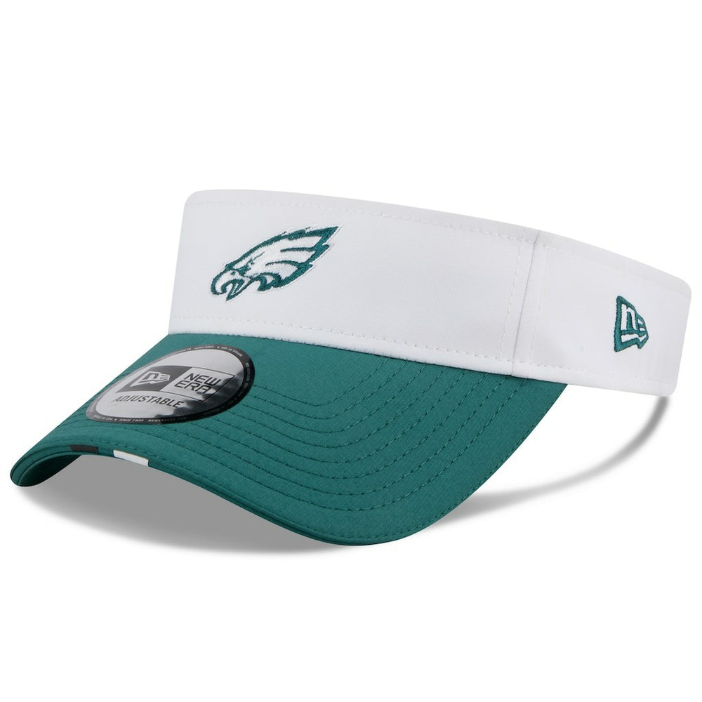 Philadelphia Eagles New Era 2025 NFL Training Camp Adjustable Visor - White/Midnight Green - NFL