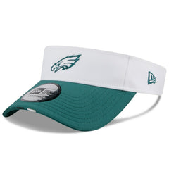 Philadelphia Eagles New Era 2025 NFL Training Camp Adjustable Visor - White/Midnight Green - NFL