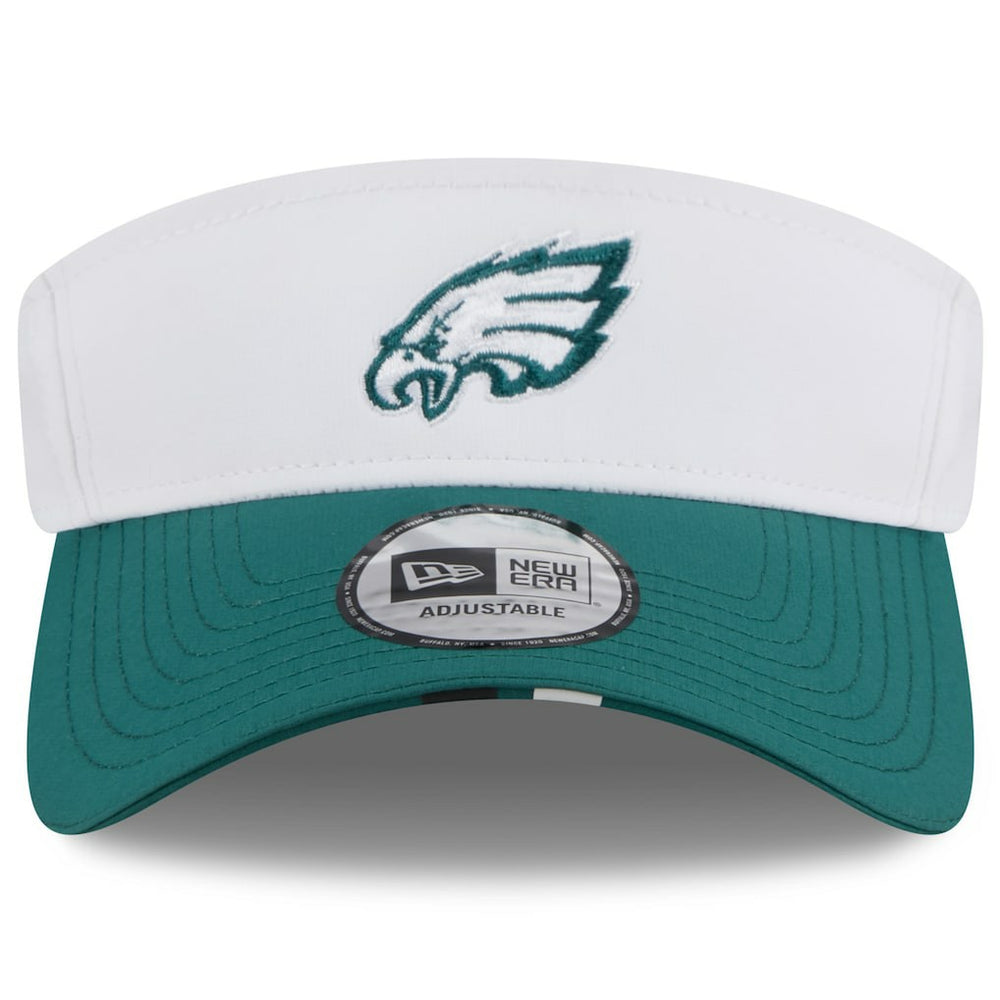 Philadelphia Eagles New Era 2025 NFL Training Camp Adjustable Visor - White/Midnight Green - NFL