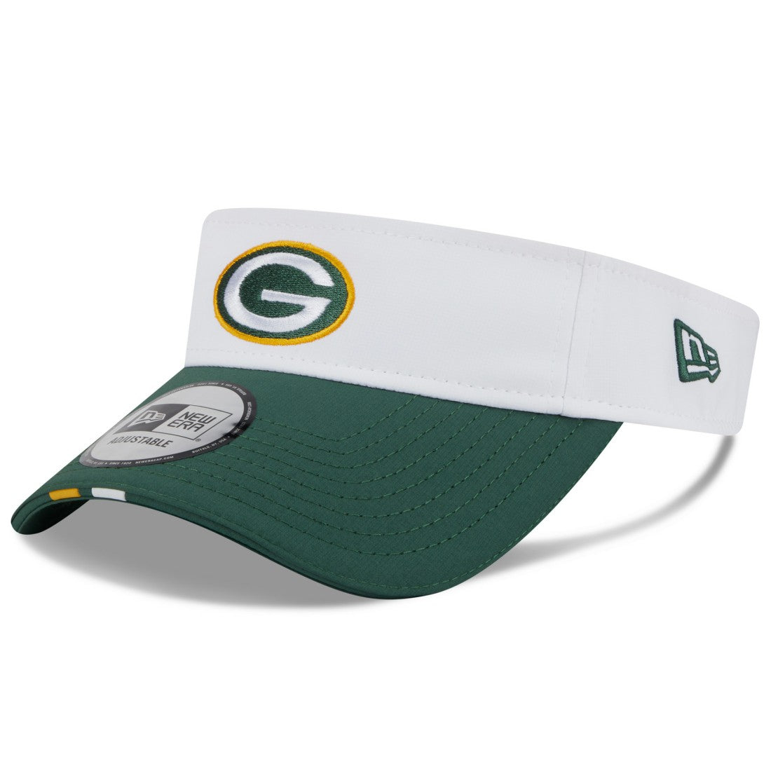 Green Bay Packers New Era 2025 NFL Training Camp Adjustable Visor - White/Green - NFL