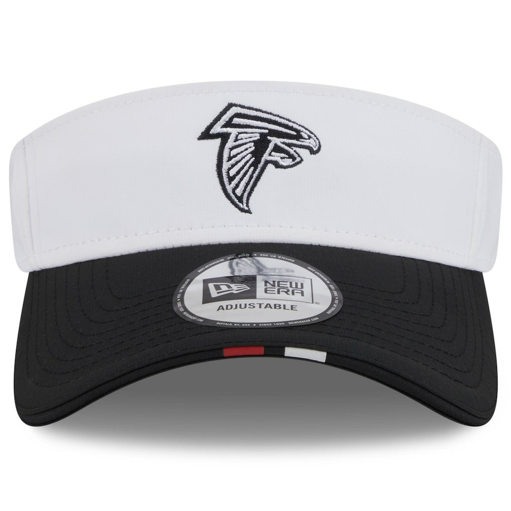 Atlanta Falcons New Era 2025 NFL Training Camp Adjustable Visor - White/Black - NFL