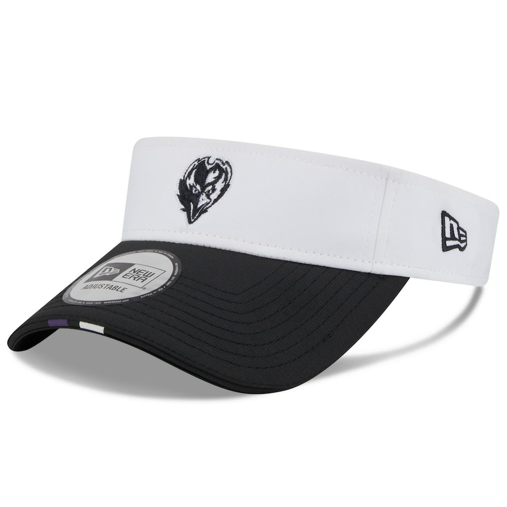 Baltimore Ravens New Era 2025 NFL Training Camp Adjustable Visor - White/Black - NFL