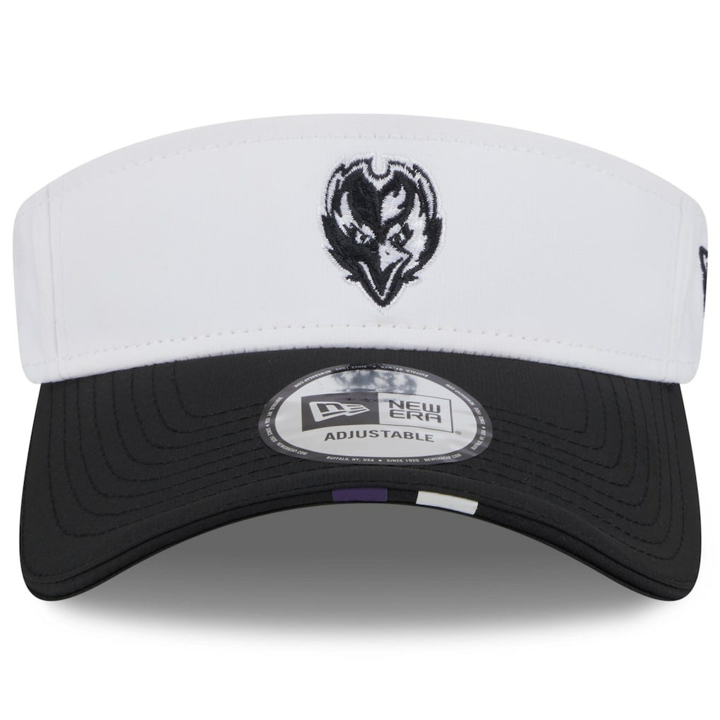 Baltimore Ravens New Era 2025 NFL Training Camp Adjustable Visor - White/Black - NFL