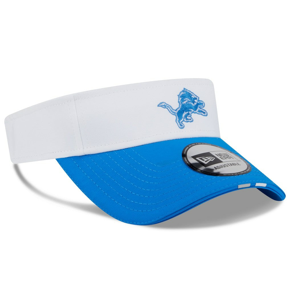 Detroit Lions New Era 2025 NFL Training Camp Adjustable Visor - White/Blue - NFL
