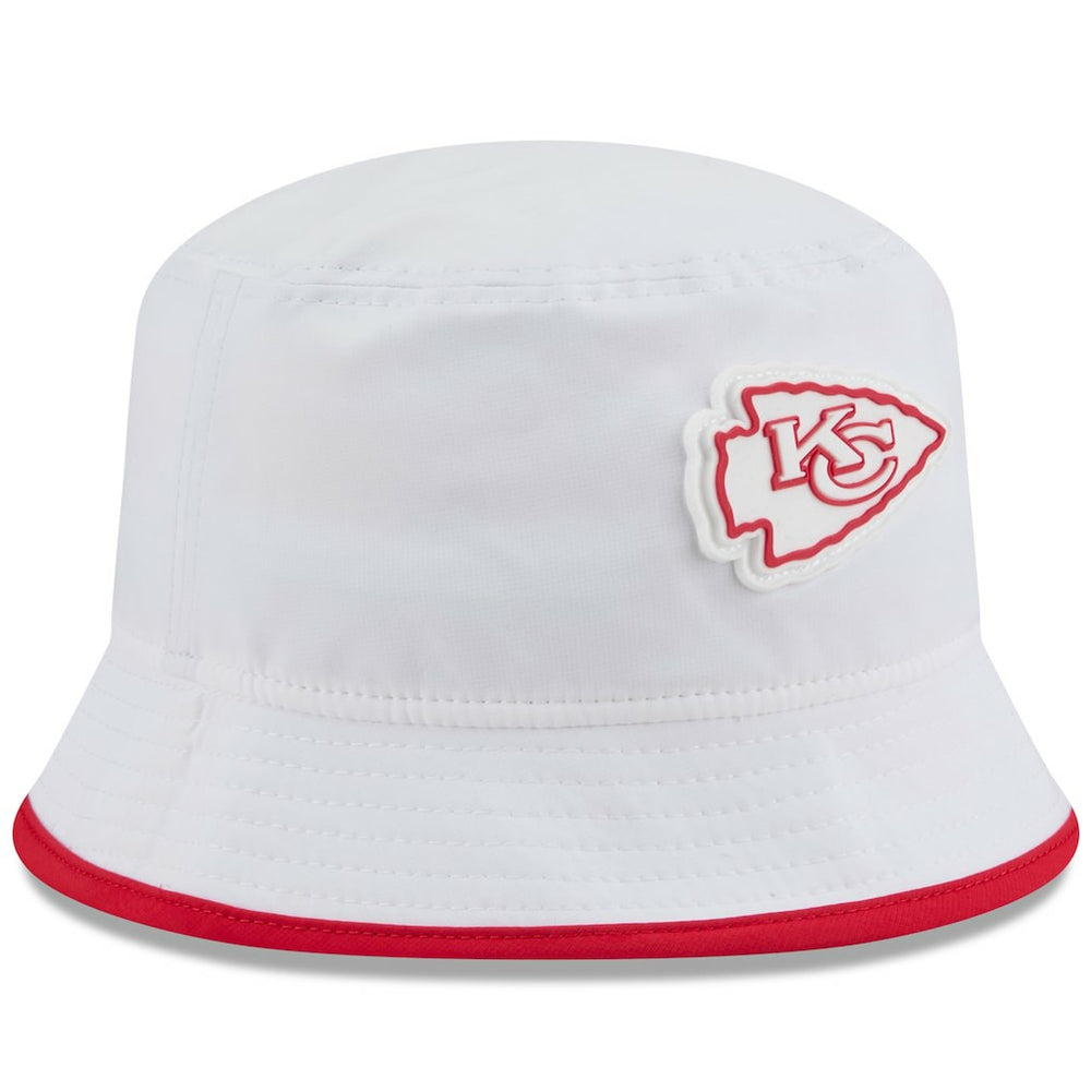 Kansas City Chiefs New Era 2025 NFL Training Camp Stretch Bucket Hat - White - NFL