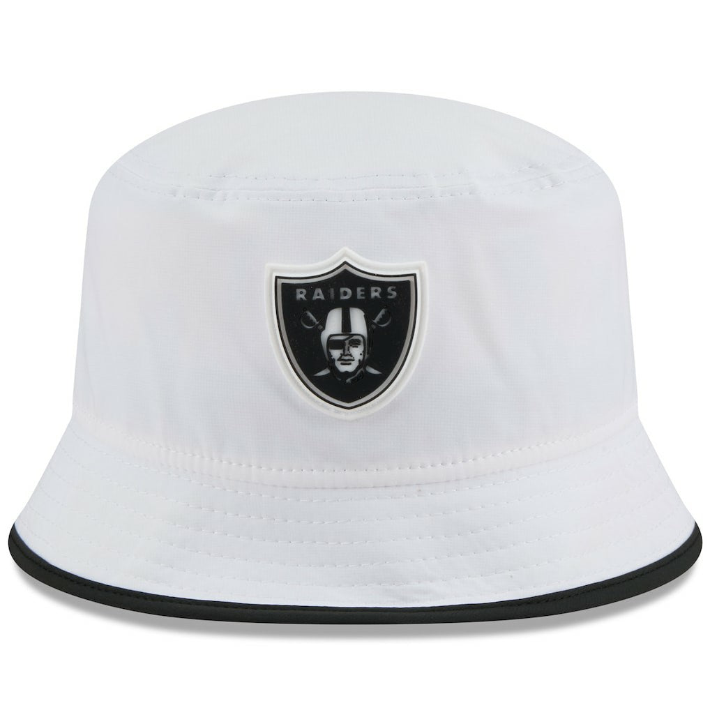 Las Vegas Raiders New Era 2025 NFL Training Camp Stretch Bucket Hat - White - NFL