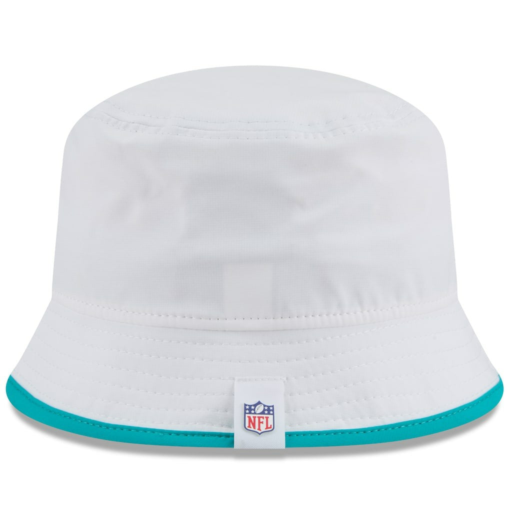 Miami Dolphins New Era 2025 NFL Training Camp Stretch Bucket Hat - White - NFL