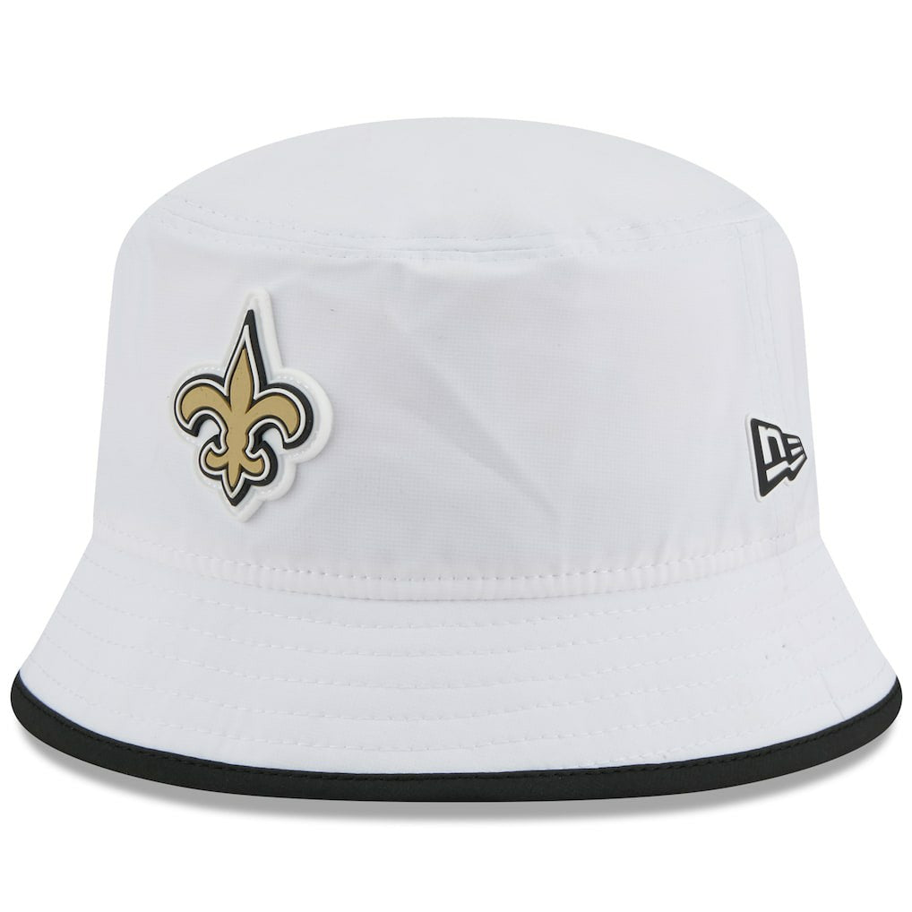 New Orleans Saints New Era 2025 NFL Training Camp Stretch Bucket Hat - White - NFL