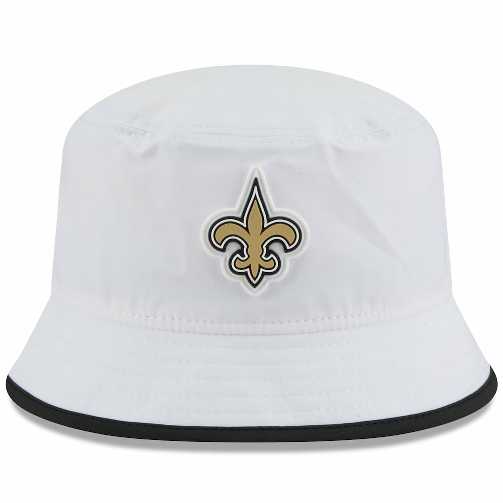 New Orleans Saints New Era 2025 NFL Training Camp Stretch Bucket Hat - White - NFL
