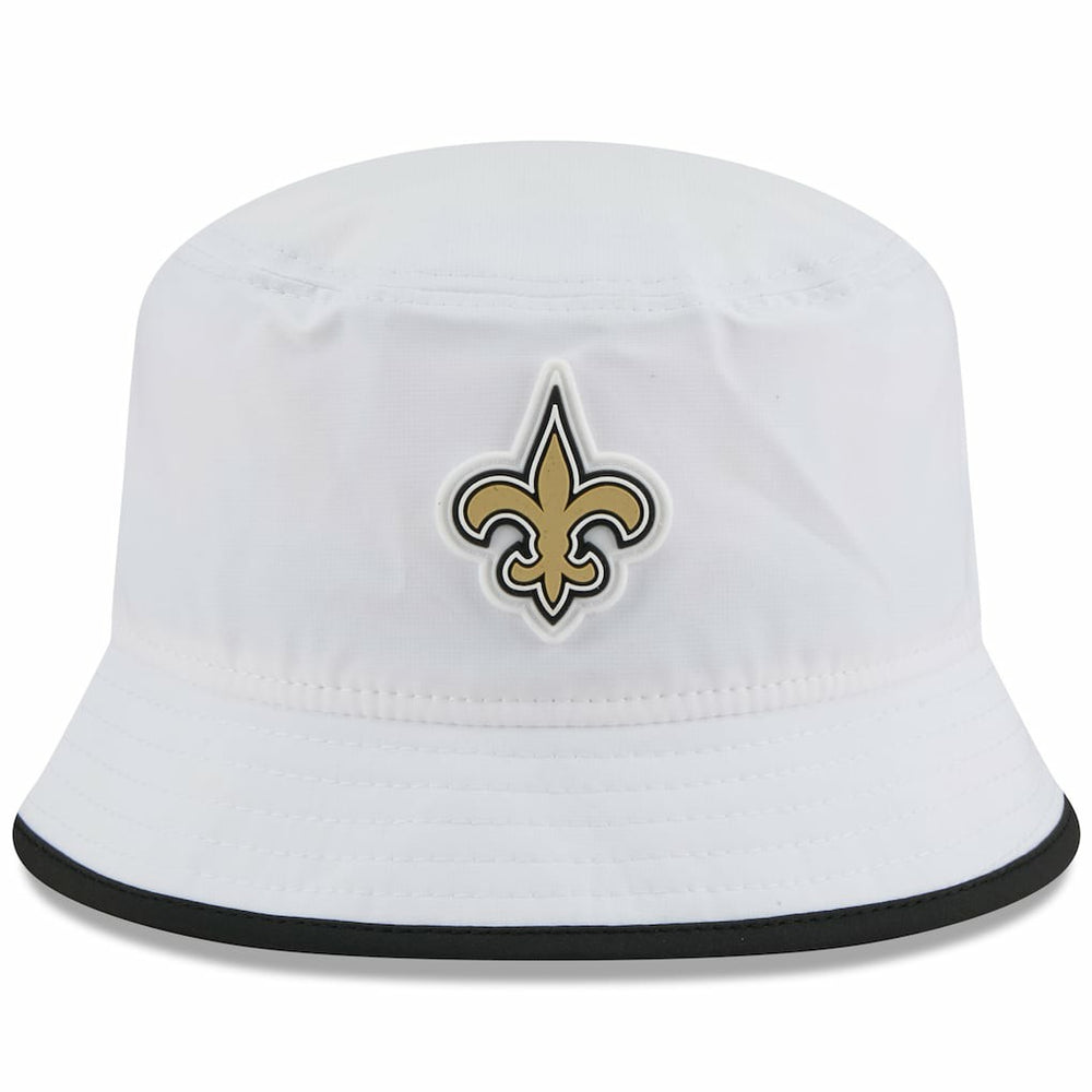 New Orleans Saints New Era 2025 NFL Training Camp Stretch Bucket Hat - White - NFL
