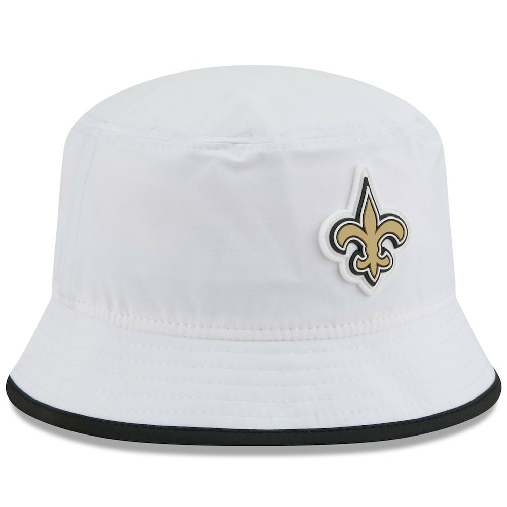 New Orleans Saints New Era 2025 NFL Training Camp Stretch Bucket Hat - White - NFL