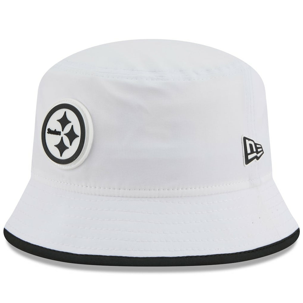 Pittsburgh Steelers New Era 2025 NFL Training Camp Stretch Bucket Hat - White - NFL
