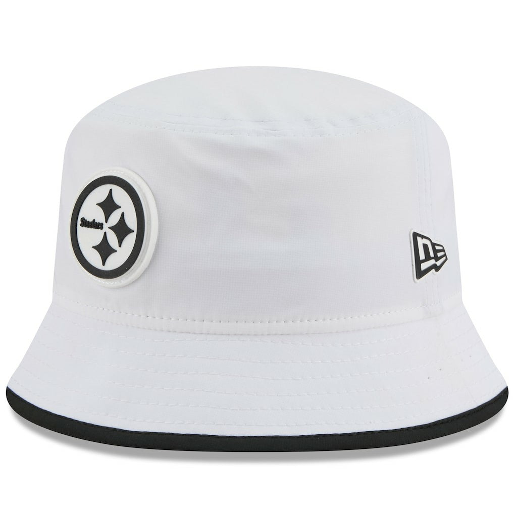 Pittsburgh Steelers New Era 2025 NFL Training Camp Stretch Bucket Hat - White - NFL