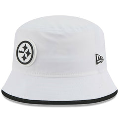 Pittsburgh Steelers New Era 2025 NFL Training Camp Stretch Bucket Hat - White - NFL