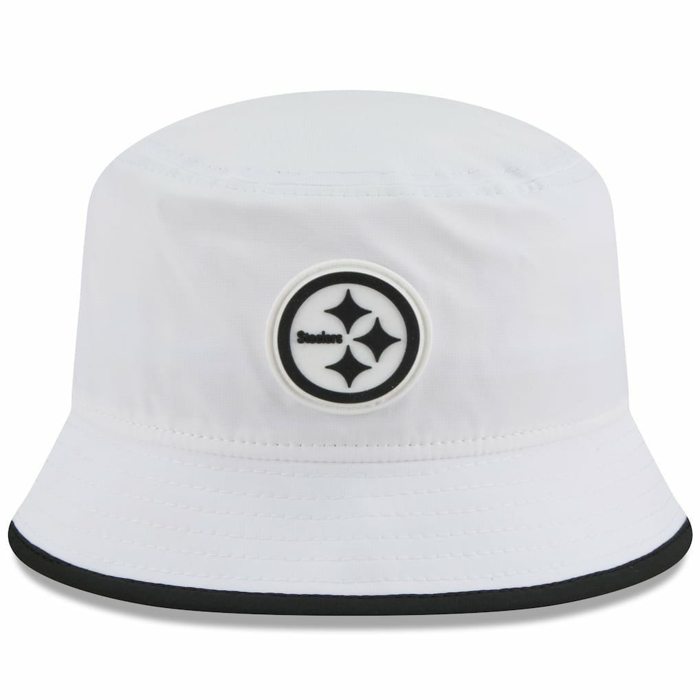 Pittsburgh Steelers New Era 2025 NFL Training Camp Stretch Bucket Hat - White - NFL